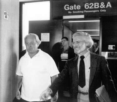 Sussman welcomed Martin at San Francisco airport after the prison writer's release from the Federal Correctional Institution in Phoenix.
