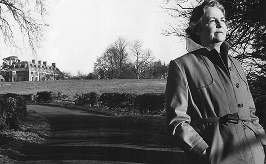 Decca at Swinbrook House, one of the Mitford family's ancestral estates.